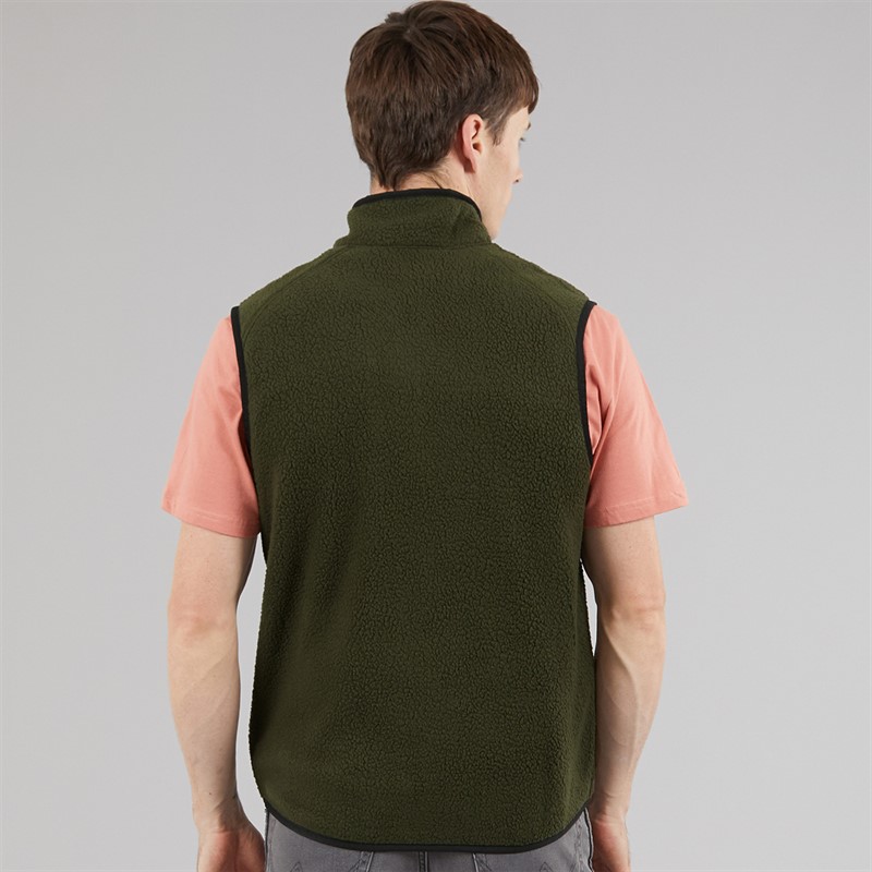 Regatta Mens Frankie Borg Fleece Gilet Dark Khaki