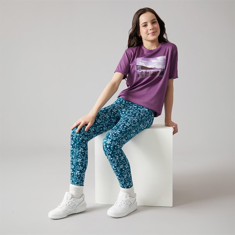 Regatta Girls Alvardo Graphic T-Shirt Sunset Purple
