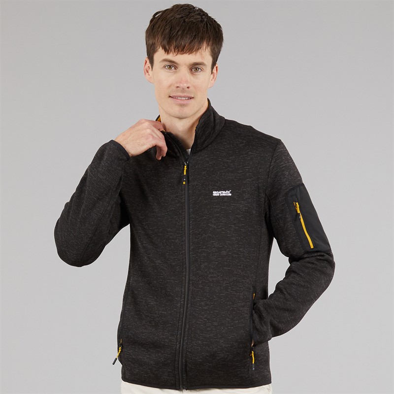 Regatta Mens Newhill Full Zip Fleece Jacket Black