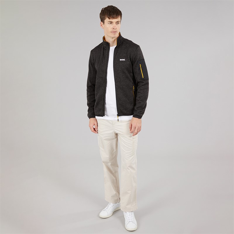 Regatta Mens Newhill Full Zip Fleece Jacket Black