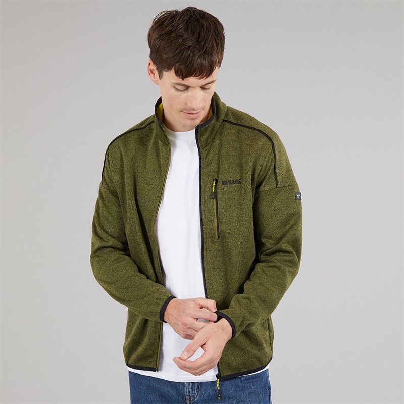 Regatta Mens Kames Full Zip Fleece Jacket Nephrite Green