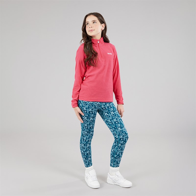 Regatta Girls Loco 1/2 Zip Fleece Pop/Raspberry Ripple