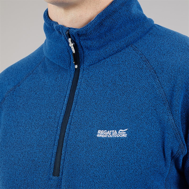 Regatta Mens Kenger 1/2 Zip Fleece Snorkel Blue