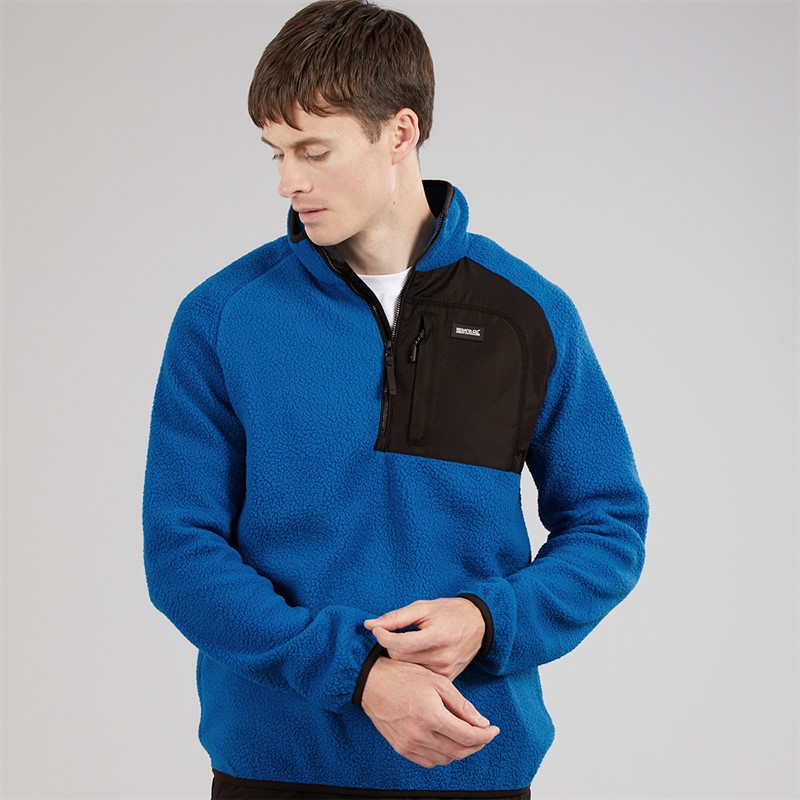 Regatta Mens Frankie Borge 1/2 Zip Fleece Jacket Snorkel Blue