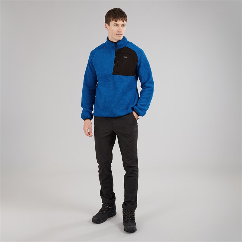 Regatta Mens Frankie Borge 1/2 Zip Fleece Jacket Snorkel Blue