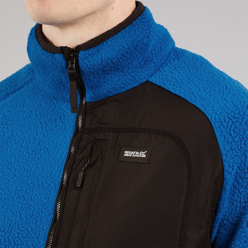 Regatta Mens Frankie Borge 1/2 Zip Fleece Jacket Snorkel Blue