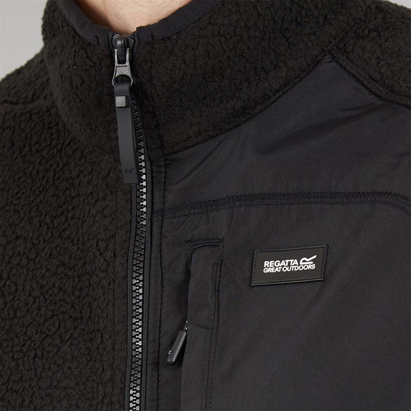 Regatta Mens Frankie Borg Fleece Gilet Black