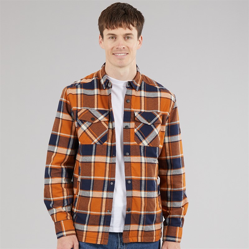 Regatta Mens Spennith Overshirt Glazed Ginger/Navy