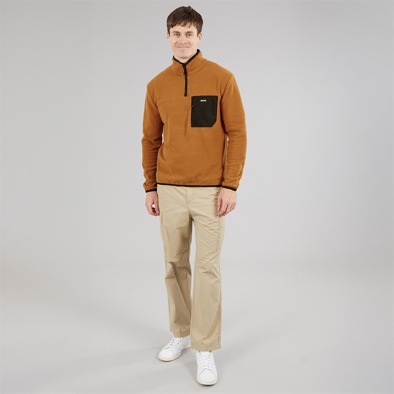 Regatta Mens Frankie 1/2 Zip Fleece Glazed Ginger