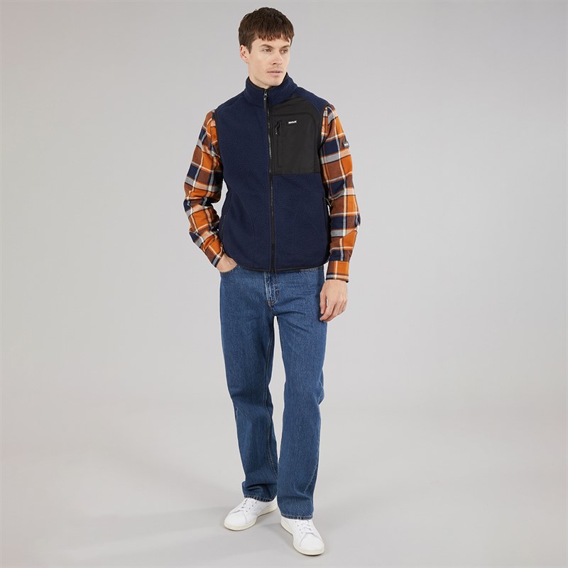 Regatta Mens Frankie Borg Fleece Gilet Navy