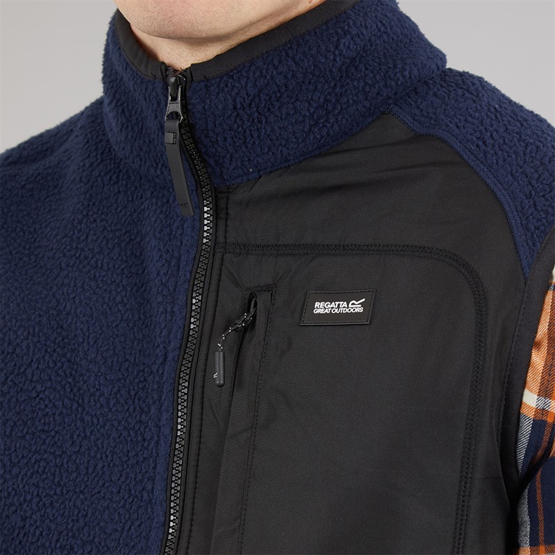 Regatta Mens Frankie Borg Fleece Gilet Navy