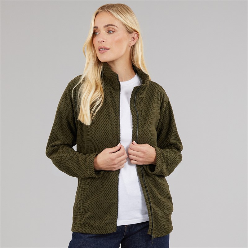 Regatta Womens Heidy Full Zip Fleece Jacket Dark Khaki