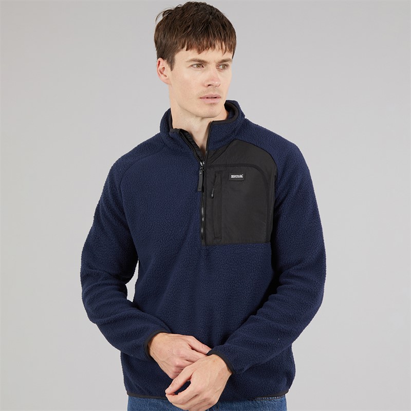 Regatta Mens Frankie Borge 1/2 Zip Fleece Jacket Navy