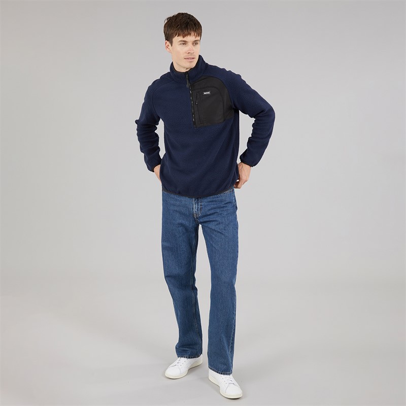 Regatta Mens Frankie Borge 1/2 Zip Fleece Jacket Navy