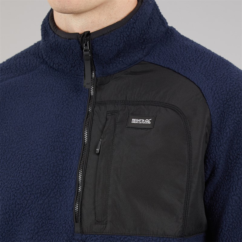 Regatta Mens Frankie Borge 1/2 Zip Fleece Jacket Navy