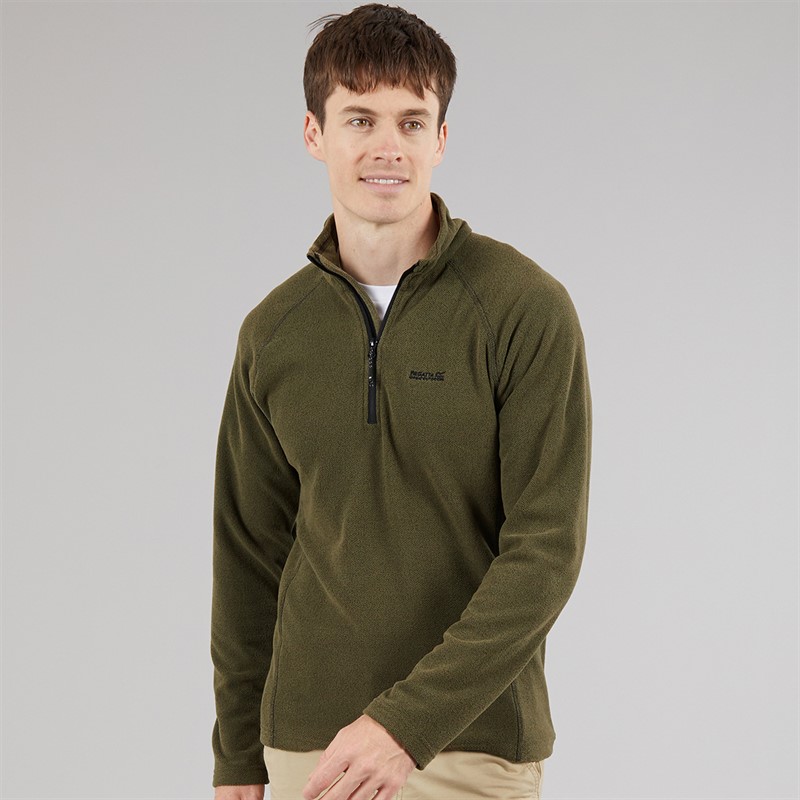 Regatta Mens Kenger 1/2 Zip Fleece Olive Night