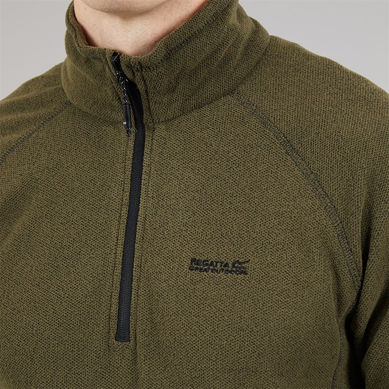 Regatta Mens Kenger 1/2 Zip Fleece Olive Night