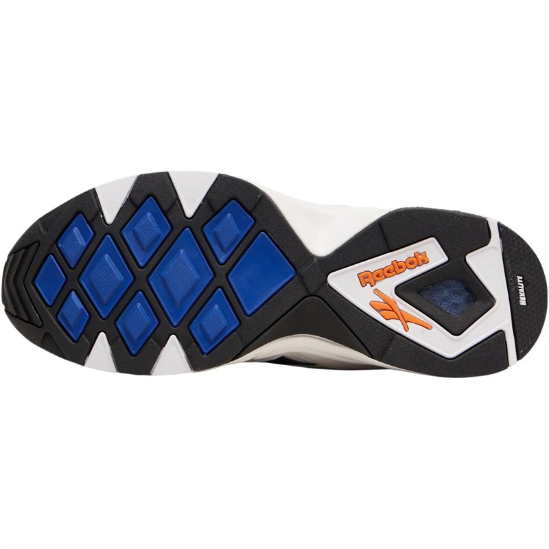 orange and blue reebok classics