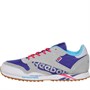 Reebok Classics Junior Leather Ripple Trainers Skull Grey/Ultimate Purple/Cyan