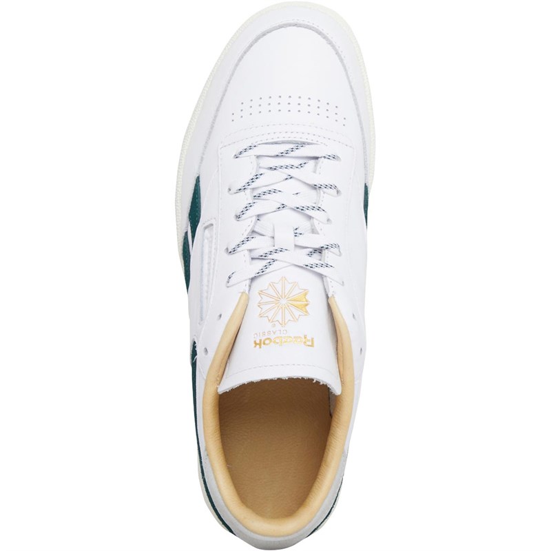 Reebok Classics Mens Club C Revenge Trainers White/Gold Metallic/Forest Green