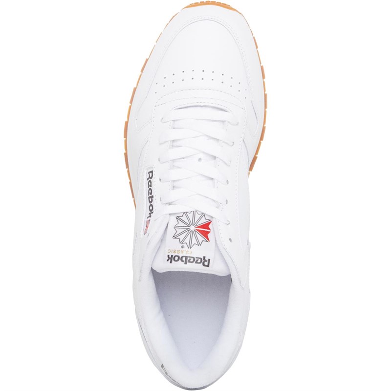 Reebok Classics Mens Classic Leather Trainers White/Gum