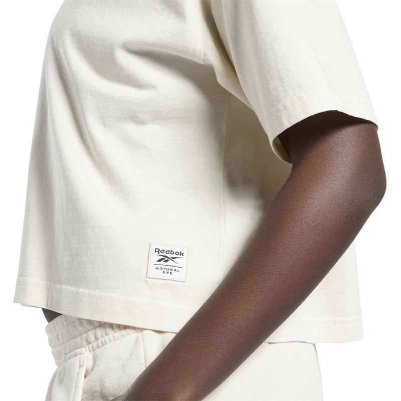 Reebok Classics Womens Natural Dye Cropped T-Shirt Nondye