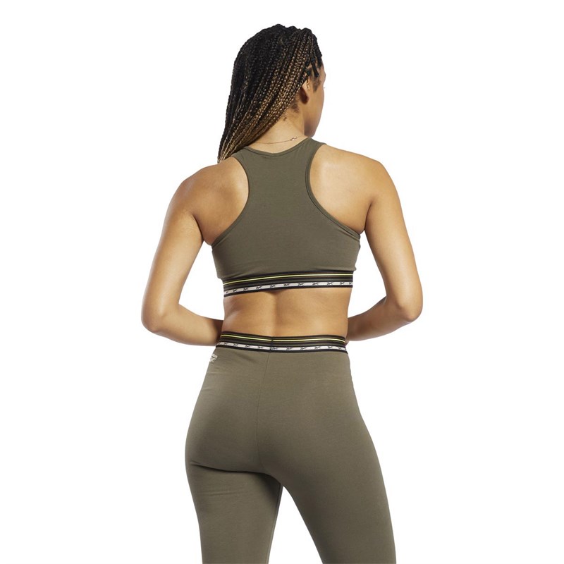 Reebok Classics Damen Camping Sports Sport BH Grün