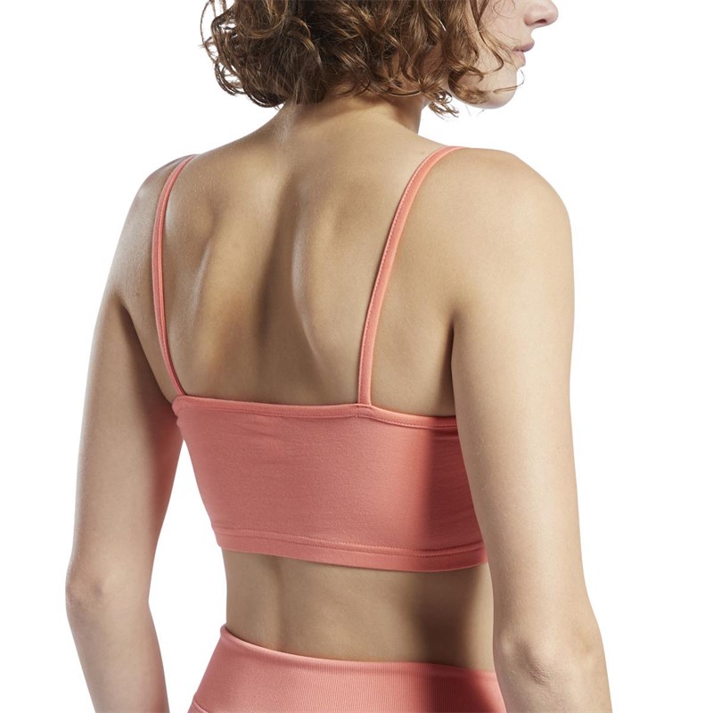 Reebok Classics Damen Small Logo Sports Sport BH Rosa