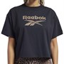 Reebok Classics Womens Graphic Casual T-Shirt Black