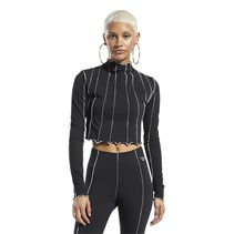 Reebok Classics Womens Classics Exposed Seam Long Sleeve Top Black