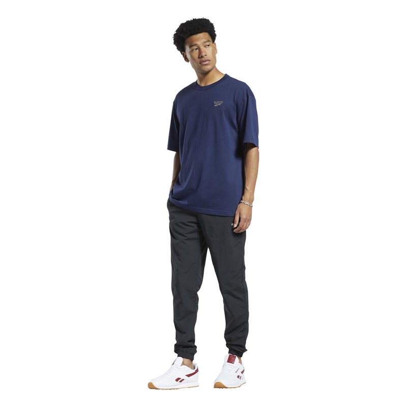 Reebok Classics Mens Classics Graphic T-Shirt Vector Navy
