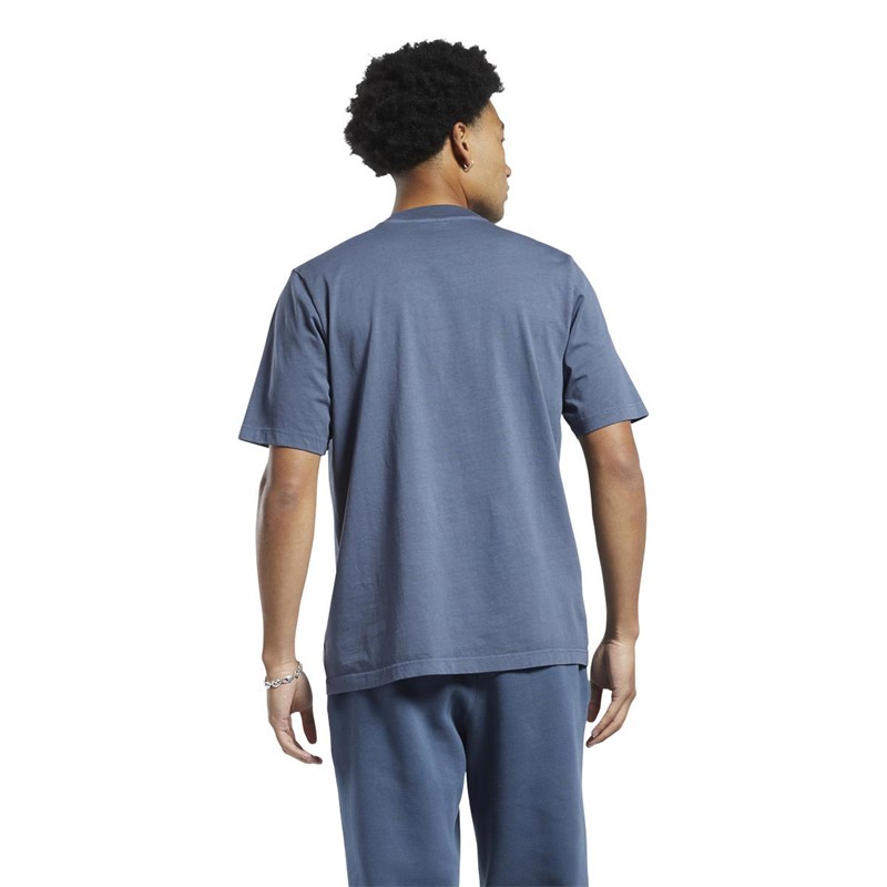 Reebok Classics Mens Classics Washed Vector T-Shirt Smoky Indigo