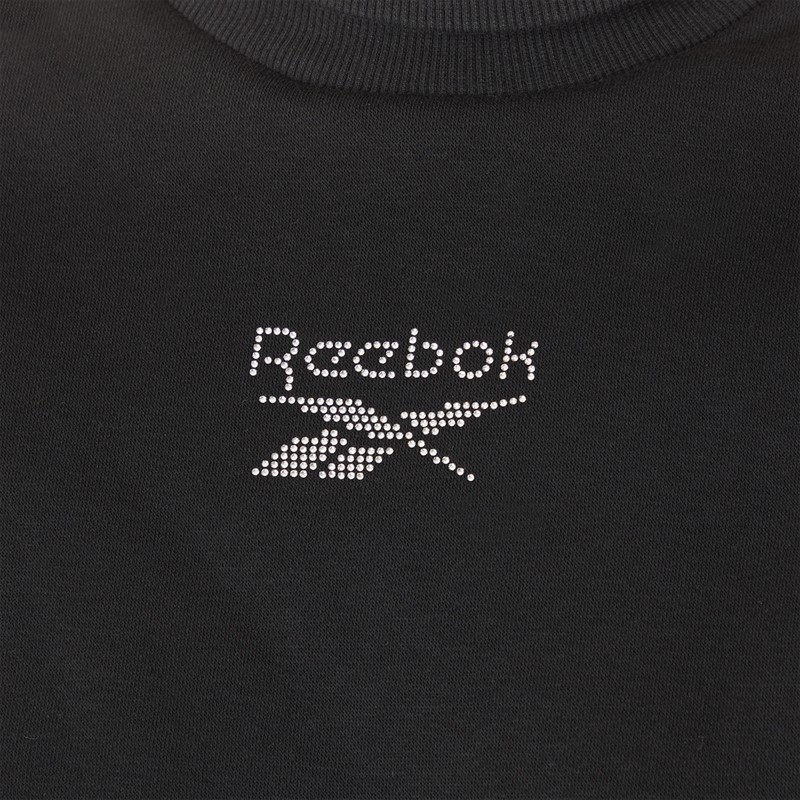 Reebok Classics Womens Classic Sparkle Sweatshirt Black