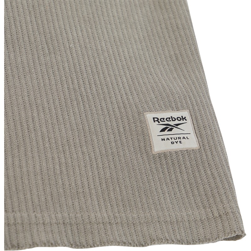 Reebok Classics Womens Classic Natural Dye Waffle T-Shirt (Plus Size) Boulder Grey