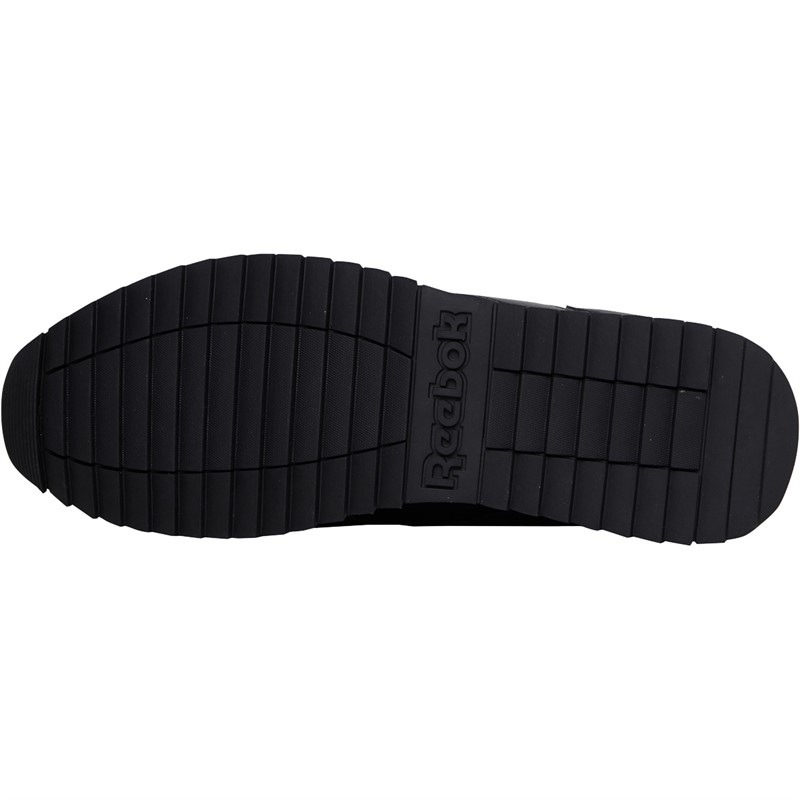 reebok cl suede mu ripple trainers triple black