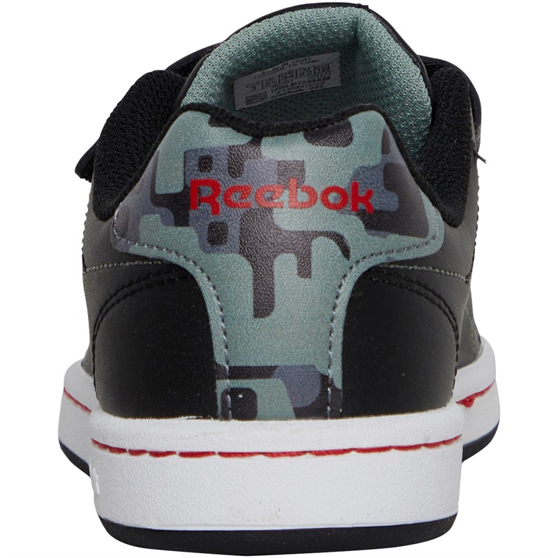 Reebok Classics Boys Reebok Royal Complete Clean 2.0 2V Trainers Core Black/Harmony Green/Acid Yellow