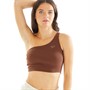Reebok Classics Womens Classic Rib One Shoulder Tank Brush Brown