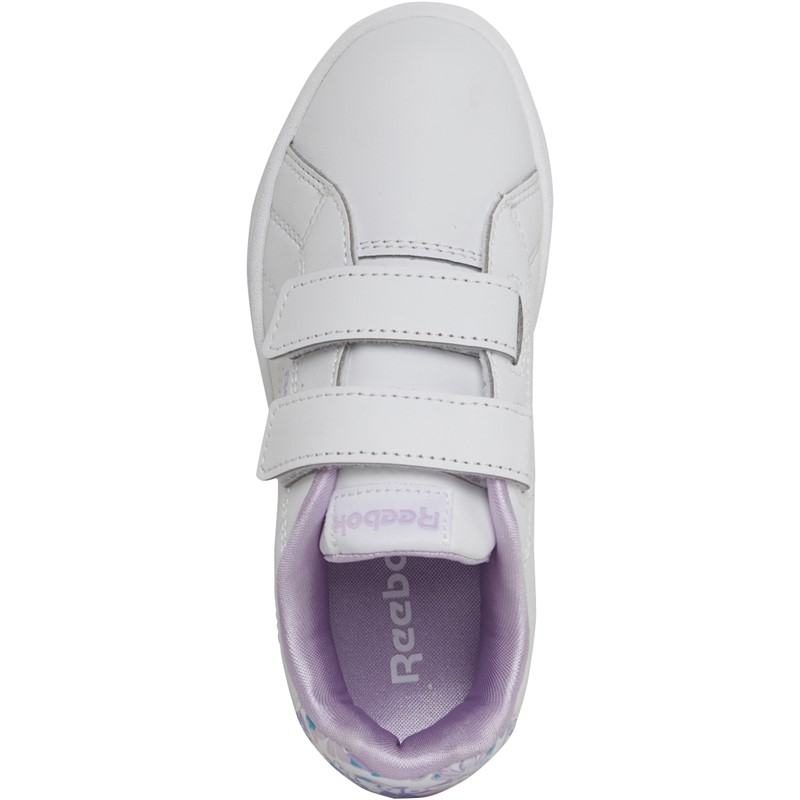 Reebok Classics Girls Reebok Royal Complete Clean 2.0 2V Trainers Footwear White/Pixel Pink/Purple Oasis