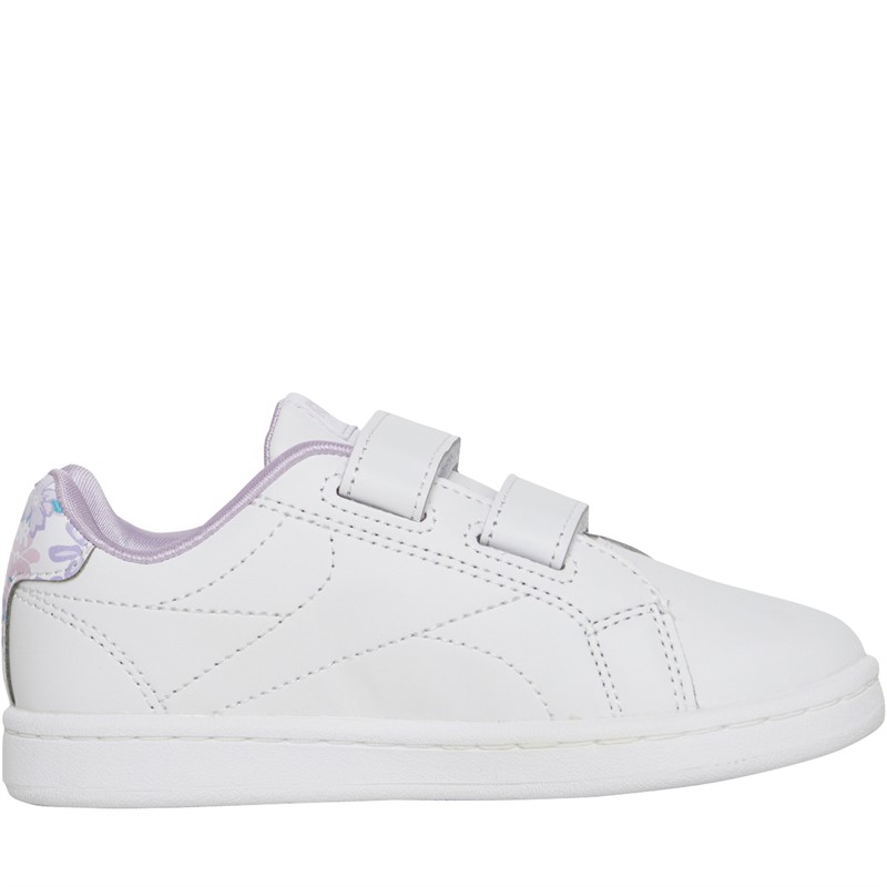 Reebok Classics Girls Reebok Royal Complete Clean 2.0 2V Trainers Footwear White/Pixel Pink/Purple Oasis