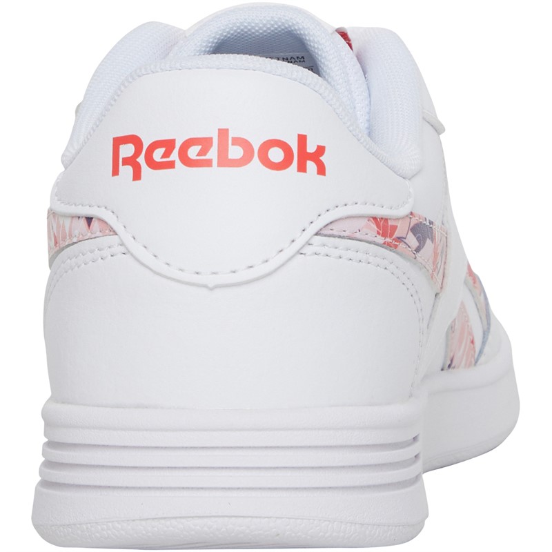 Reebok Classics Womens Reebok Court Advance Trainers Footwear White/Pink Glow/Cherry