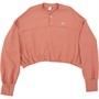 Reebok Classics Womens Classic French Terry Cropped Sweatshirt Plus Size Canyon Coral