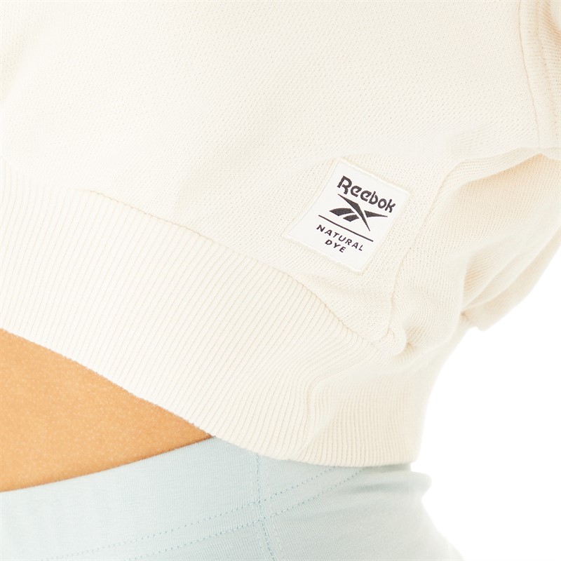 Reebok Classics Womens Classic Natural Dye Cropped Hoodie Non-Dyed