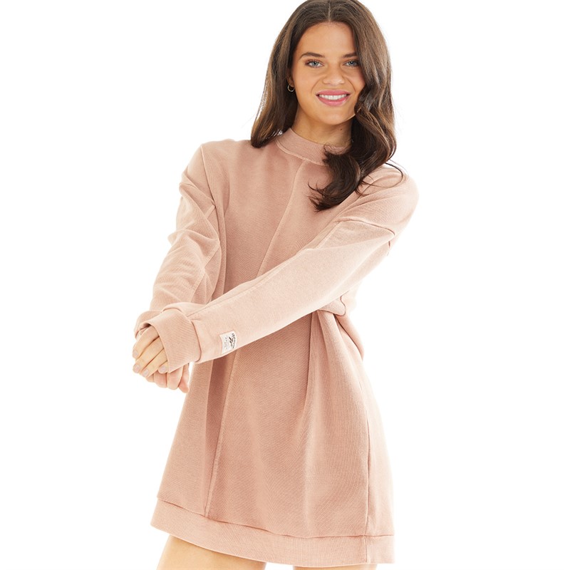 Reebok Classics Womens Classic Natural Dye Sweatshirt Dress Canyon Coral