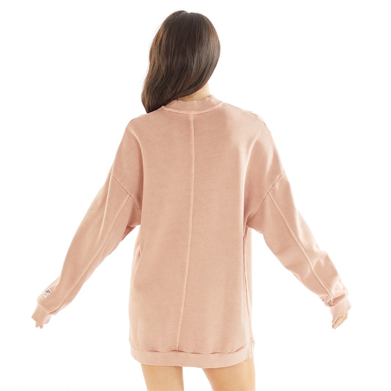 Reebok Classics Womens Classic Natural Dye Sweatshirt Dress Canyon Coral