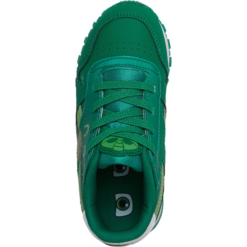 Reebok Classics Infant Boys PJ Masks Ghekko X Classic Leather Trainers Goal Green/Positive Green/Footwear White