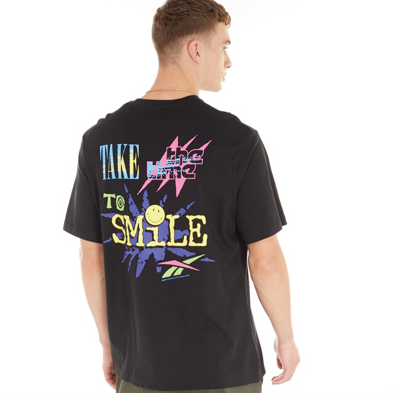 Reebok Classics Mens X Smiley T-Shirt Black
