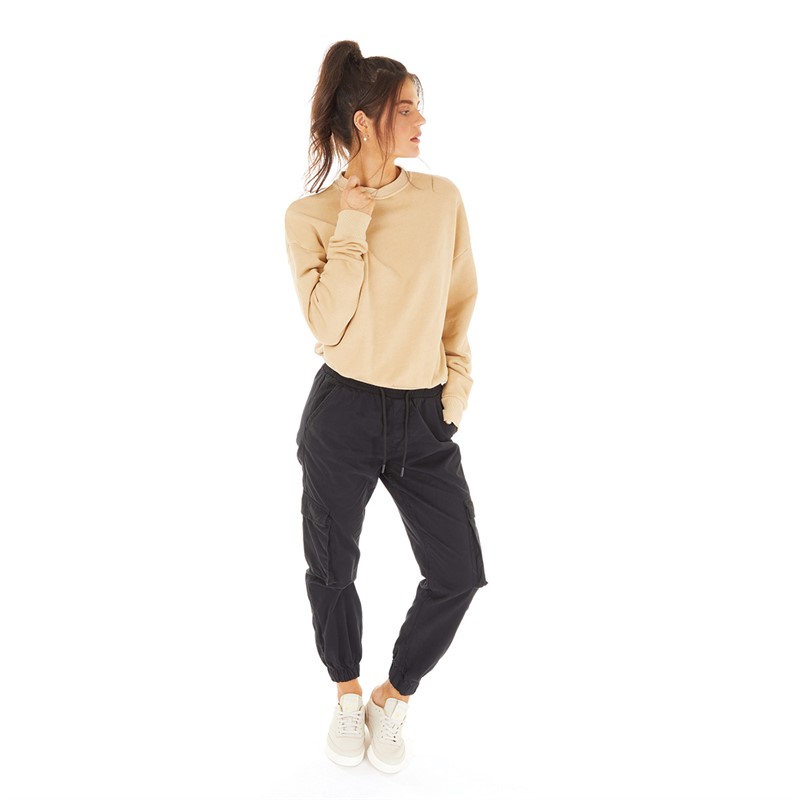 Reebok Classics Womens Classic Natural Dye French Terry Sweatshirt Bright Ochre