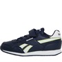 Reebok Classics Boys Reebok Royal Classic Jogger 3.0 V Trainers Vector Navy/Footwear White/Solar Acid Yellow