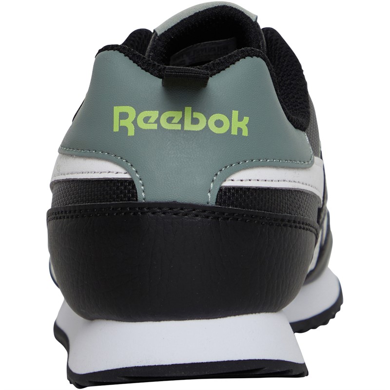 Reebok Classics Kids Reebok Royal Classic Jogger 3.0 Trainers Core Black/Harmony Green/Acid Yellow