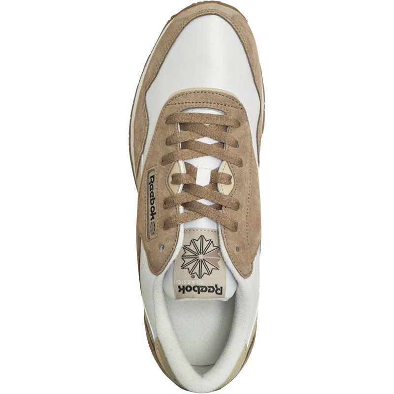 Reebok Classics Mens Reebok CL Nylon Trainers White/Modern Beige/Taupe